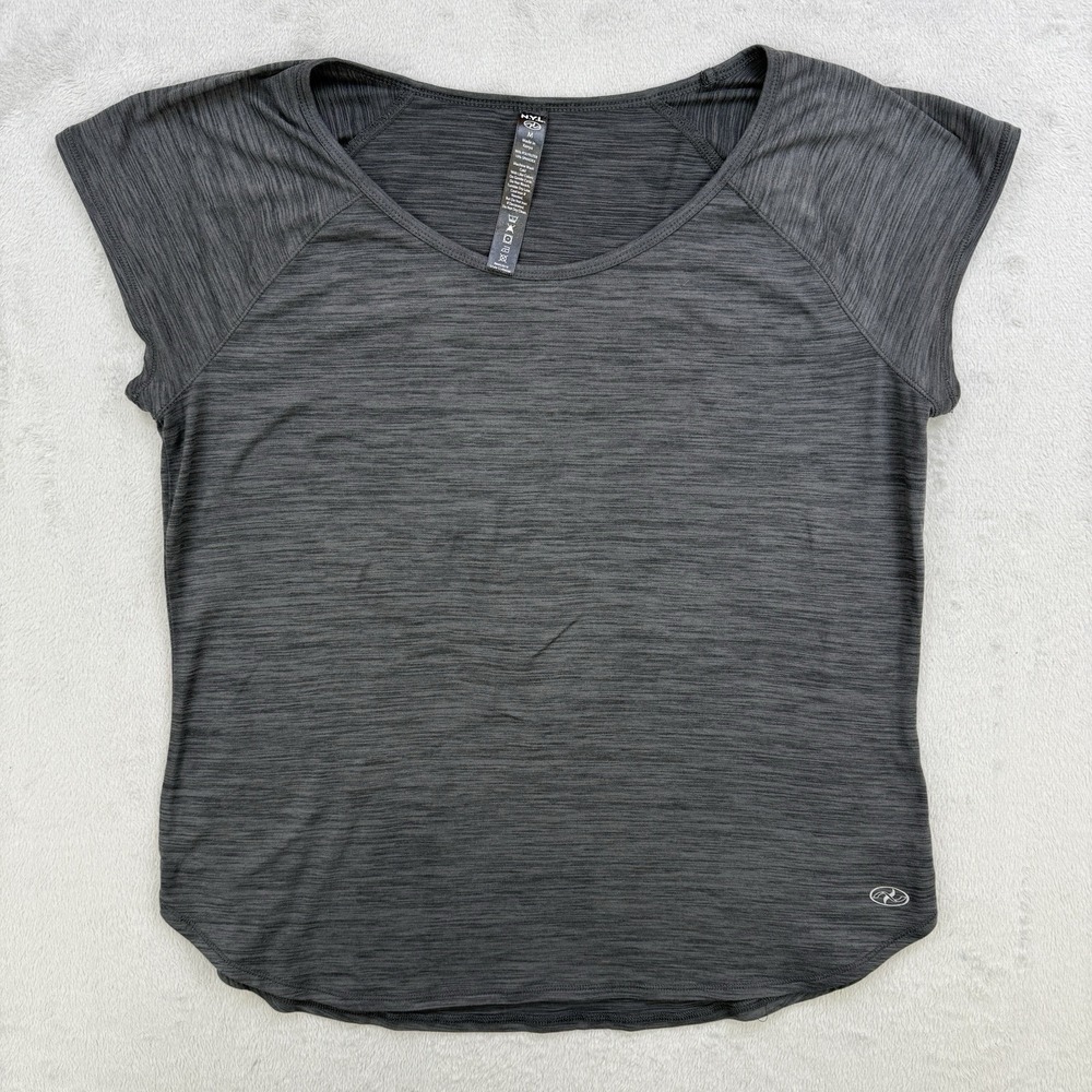 New York Laundry Top Womens Medium Charcoal Gray Activewear Workout